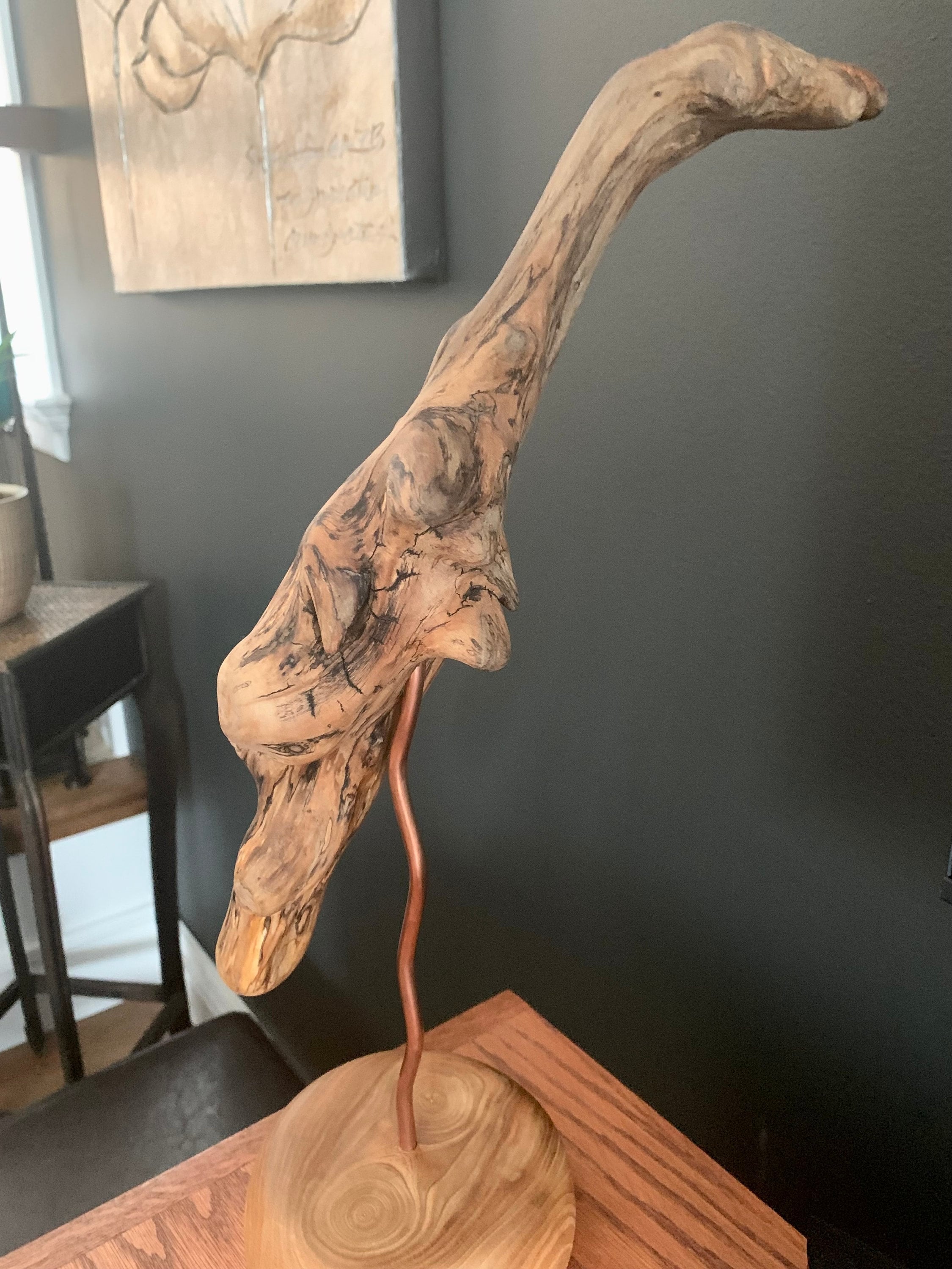 Driftwood artwork/Wood art/Driftwood/Abstract art/Art deco/Wood decor/Driftwood/Elm wood/Wood and copper decor