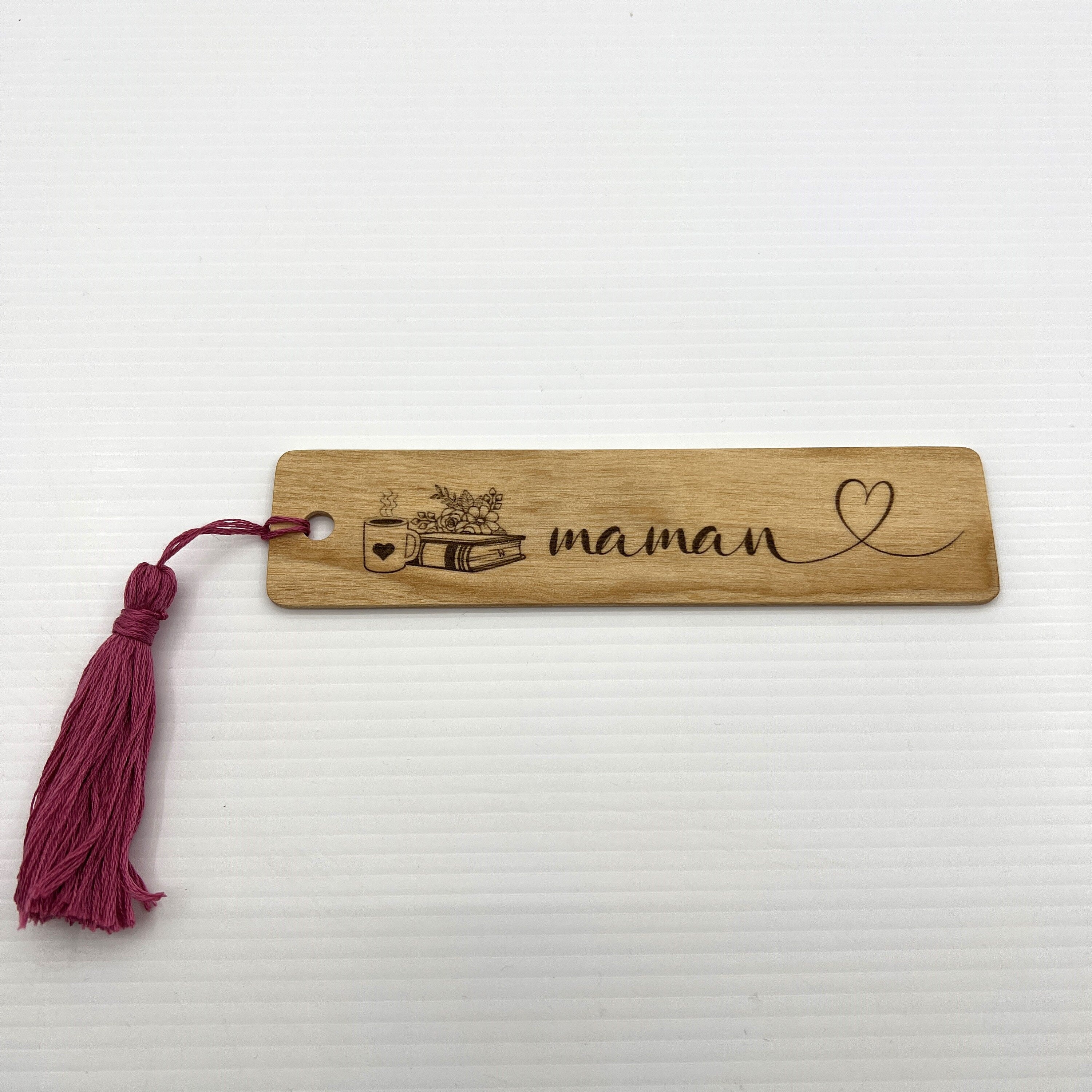 Wooden bookmark, book, engraved bookmark, gift for book lovers, gift for her, Mother's Day gift, wooden bookmark