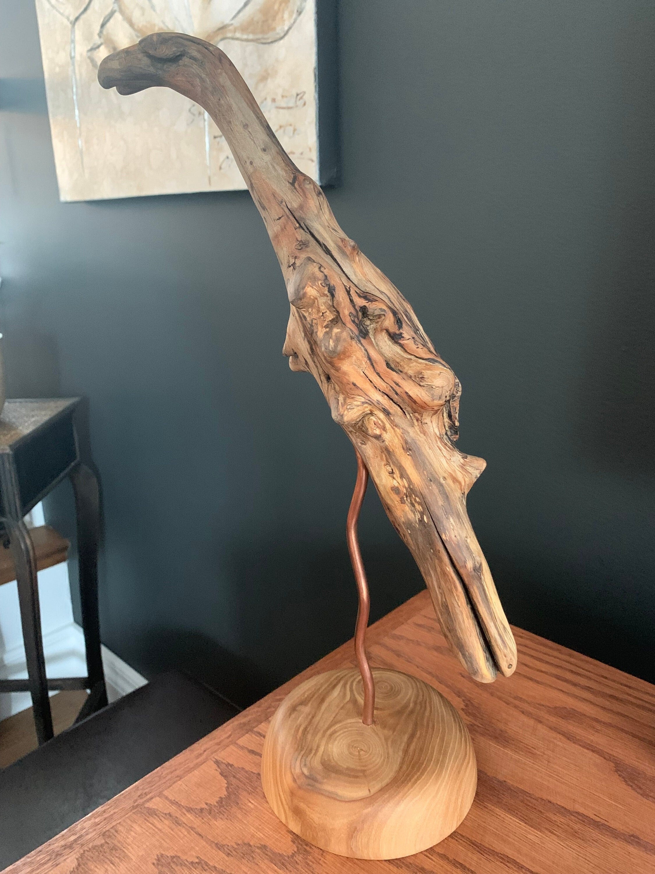 Driftwood artwork/Wood art/Driftwood/Abstract art/Art deco/Wood decor/Driftwood/Elm wood/Wood and copper decor