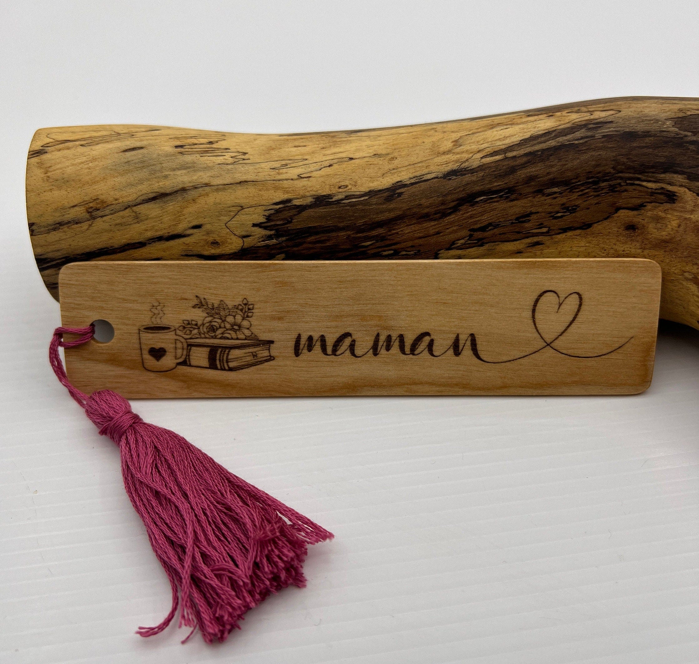 Wooden bookmark, book, engraved bookmark, gift for book lovers, gift for her, Mother's Day gift, wooden bookmark