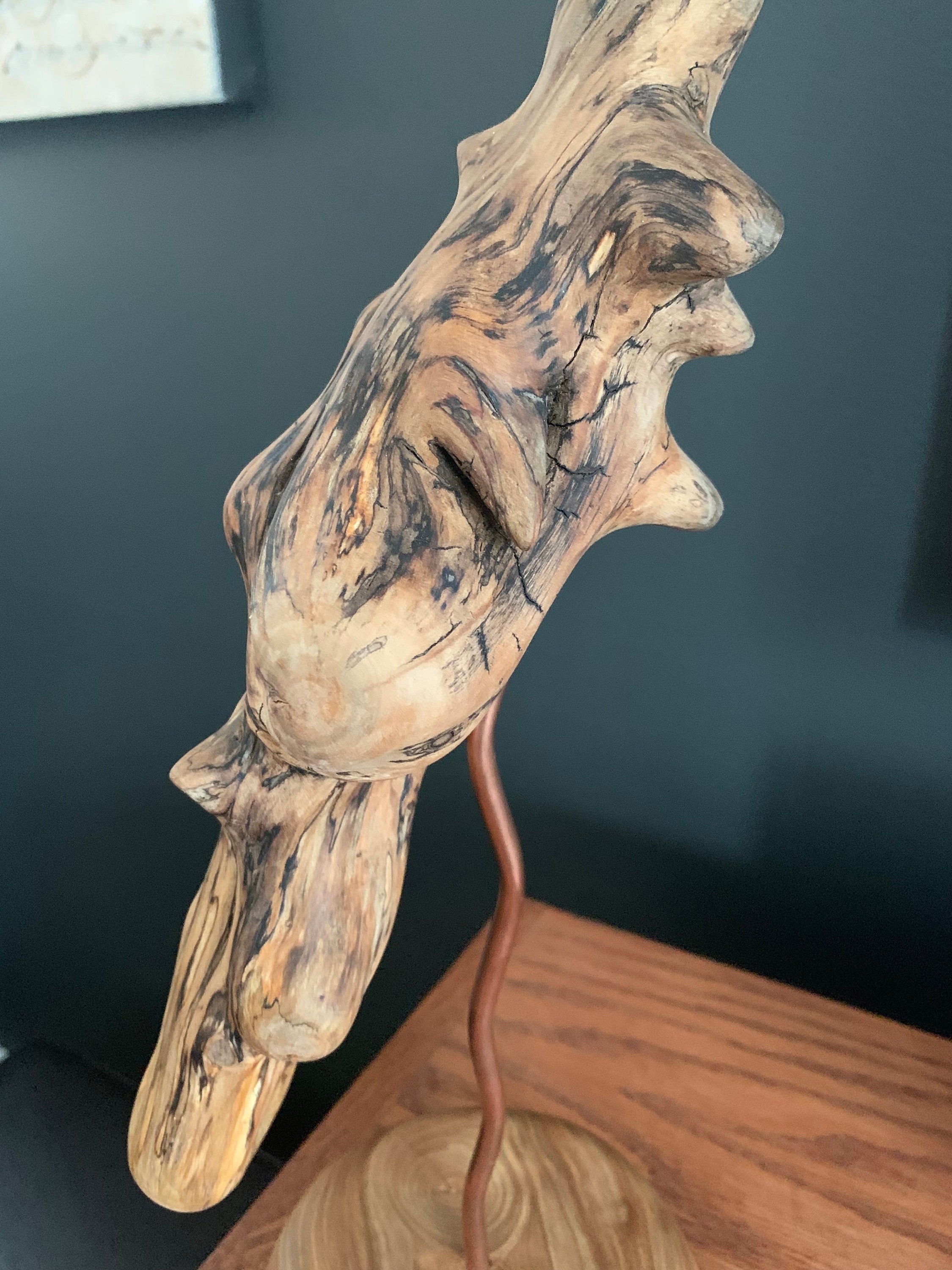 Driftwood artwork/Wood art/Driftwood/Abstract art/Art deco/Wood decor/Driftwood/Elm wood/Wood and copper decor