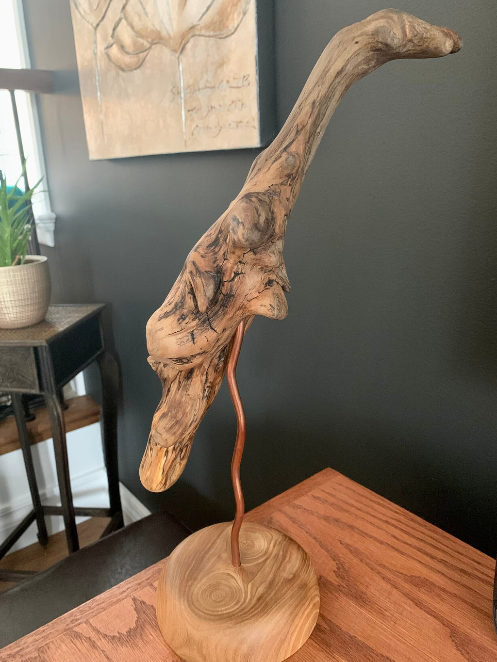 Driftwood artwork/Wood art/Driftwood/Abstract art/Art deco/Wood decor/Driftwood/Elm wood/Wood and copper decor