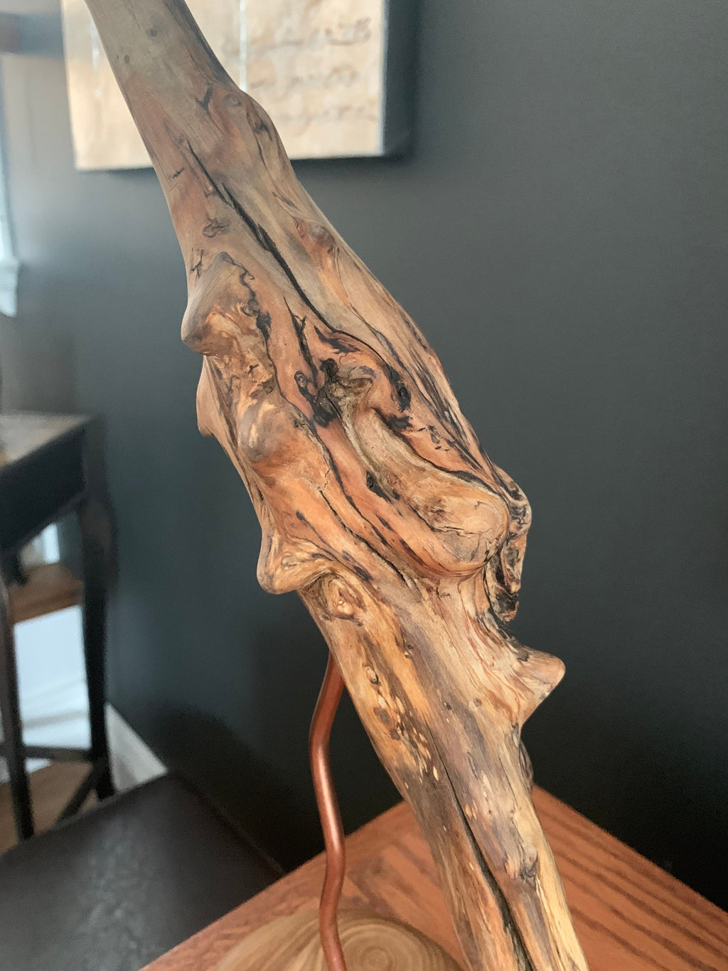 Driftwood artwork/Wood art/Driftwood/Abstract art/Art deco/Wood decor/Driftwood/Elm wood/Wood and copper decor